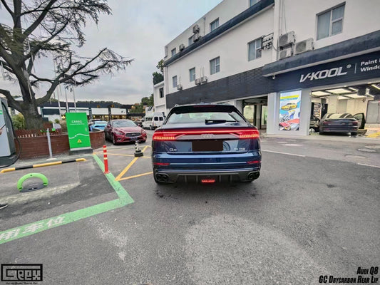 Audi SQ8 Q8 (Exhaust tips not included) 2020-ON with Aftermarket Parts - GC Style Rear Diffuser Pre-preg Carbon Fiber from Geex Village