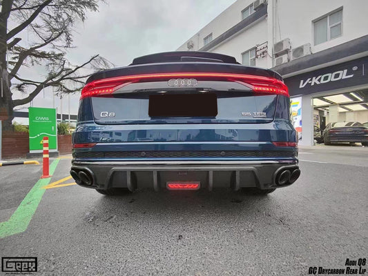 Audi SQ8 Q8 (Exhaust tips not included) 2020-ON with Aftermarket Parts - GC Style Rear Diffuser Pre-preg Carbon Fiber from Geex Village