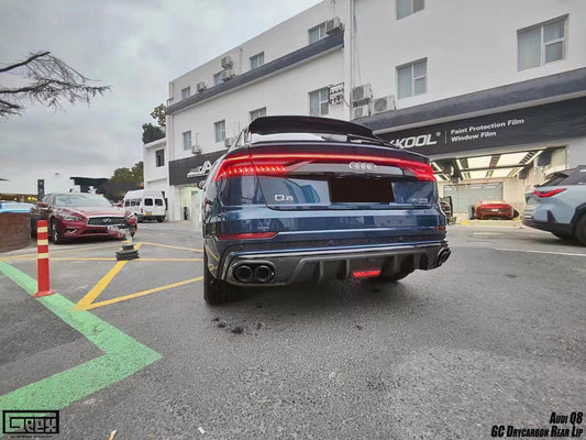 Audi SQ8 Q8 (Exhaust tips not included) 2020-ON with Aftermarket Parts - GC Style Rear Diffuser Pre-preg Carbon Fiber from Geex Village