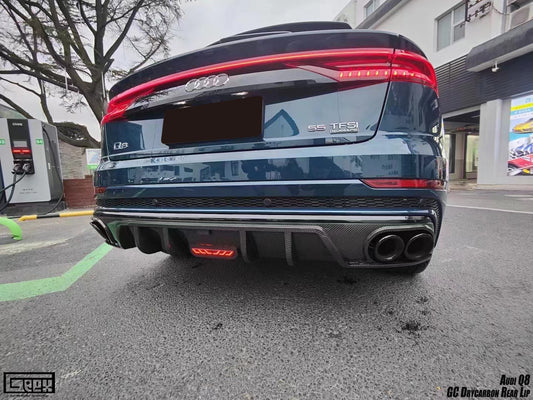 Audi SQ8 Q8 (Exhaust tips not included) 2020-ON with Aftermarket Parts - GC Style Rear Diffuser Pre-preg Carbon Fiber from Geex Village