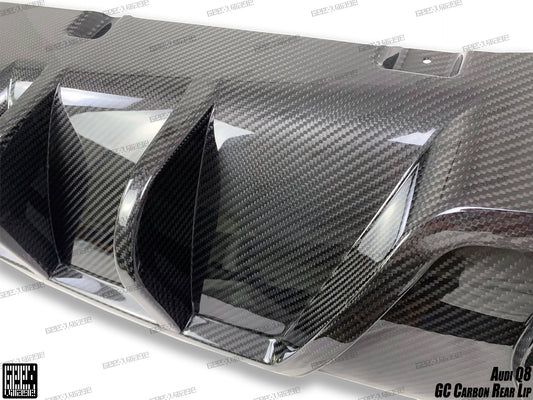 Audi SQ8 Q8 (Exhaust tips not included) 2020-ON with Aftermarket Parts - GC Style Rear Diffuser Pre-preg Carbon Fiber from Geex Village