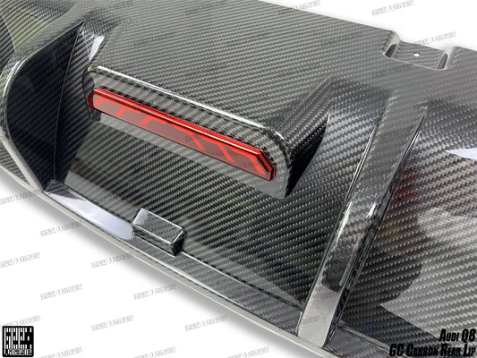 Audi SQ8 Q8 (Exhaust tips not included) 2020-ON with Aftermarket Parts - GC Style Rear Diffuser Pre-preg Carbon Fiber from Geex Village