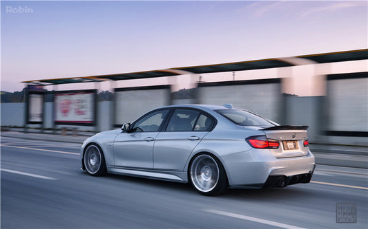 BMW 3 Series 340i 335i 330i 328i 320i 318i 335d 330d 325d 320d 318d 316d F30 Sedan 2012 2013 2014 2015 2016 2017 2018 2019 with Aftermarket Parts - Rear Lip Spoiler Carbon Fiber from Geex Village
