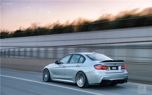 BMW 3 Series 340i 335i 330i 328i 320i 318i 335d 330d 325d 320d 318d 316d F30 Sedan 2012 2013 2014 2015 2016 2017 2018 2019 with Aftermarket Parts - Rear Lip Spoiler Carbon Fiber from Geex Village