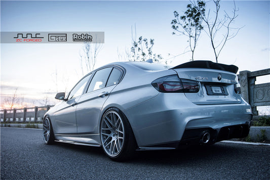 BMW 3 Series 340i 335i 330i 328i 320i 318i 335d 330d 325d 320d 318d 316d F30 Sedan 2012 2013 2014 2015 2016 2017 2018 2019 with Aftermarket Parts - Rear Lip Spoiler Carbon Fiber from Geex Village
