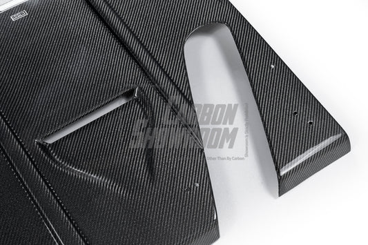 BMW 3 Series M Sport 340i 335i F30 2012 2013 2014 2015 2016 2017 2018 2019 with Aftermarket Parts - Rear Diffuser & Rear Diffuser Undertray Carbon Fiber from Geex Village