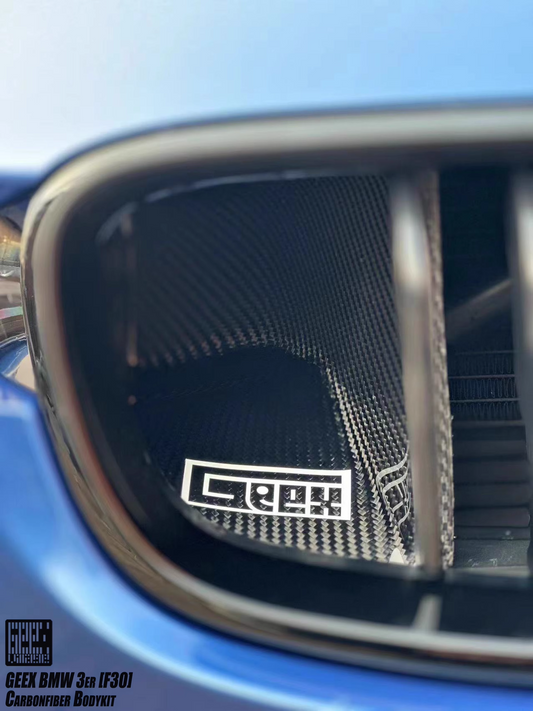 Geex Village BMW 3 Series M Sport 340i 335i F30 F31 Front Kidney Grill Snorkel Insert Carbon Fiber