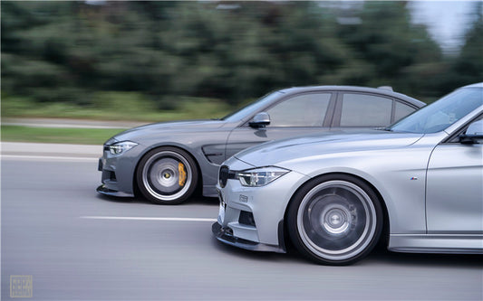 BMW 3 Series M Sport 340i 335i F30 F31 2012 2013 2014 2015 2016 2017 2018 2019 with Aftermarket Parts - V1 Front Lip & Front Side Splitters Carbon Fiber from Geex Village