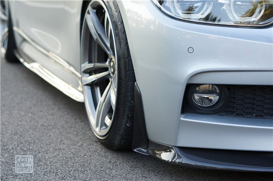 BMW 3 Series M Sport 340i 335i F30 F31 2012 2013 2014 2015 2016 2017 2018 2019 with Aftermarket Parts - V1 Front Lip & Front Side Splitters Carbon Fiber from Geex Village