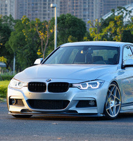 BMW 3 Series M Sport 340i 335i F30 F31 2012 2013 2014 2015 2016 2017 2018 2019 with Aftermarket Parts - V1 Front Lip & Front Side Splitters Carbon Fiber from Geex Village