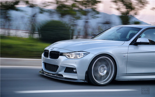 BMW 3 Series M Sport 340i 335i F30 F31 2012 2013 2014 2015 2016 2017 2018 2019 with Aftermarket Parts - V1 Front Lip & Front Side Splitters Carbon Fiber from Geex Village