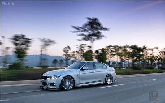 BMW 3 Series M Sport 340i 335i F30 F31 2012 2013 2014 2015 2016 2017 2018 2019 with Aftermarket Parts - V1 Front Lip & Front Side Splitters Carbon Fiber from Geex Village