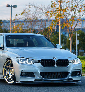 BMW 3 Series M Sport 340i 335i F30 F31 2012 2013 2014 2015 2016 2017 2018 2019 with Aftermarket Parts - V1 Front Lip & Front Side Splitters Carbon Fiber from Geex Village