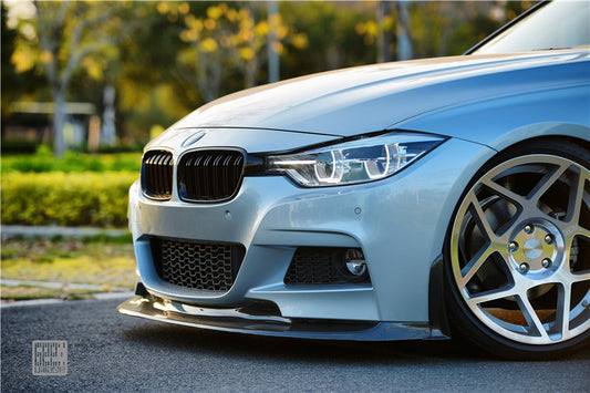 BMW 3 Series M Sport 340i 335i F30 F31 2012 2013 2014 2015 2016 2017 2018 2019 with Aftermarket Parts - V1 Front Lip & Front Side Splitters Carbon Fiber from Geex Village
