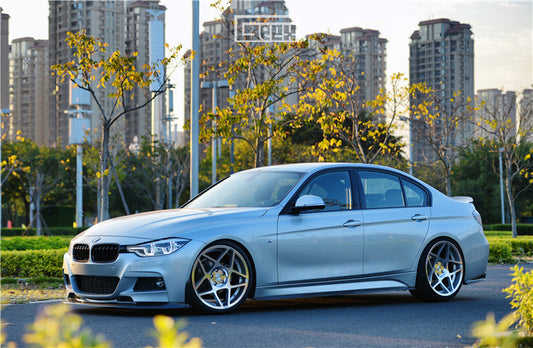 BMW 3 Series M Sport 340i 335i F30 F31 2012 2013 2014 2015 2016 2017 2018 2019 with Aftermarket Parts - V1 Front Lip & Front Side Splitters Carbon Fiber from Geex Village