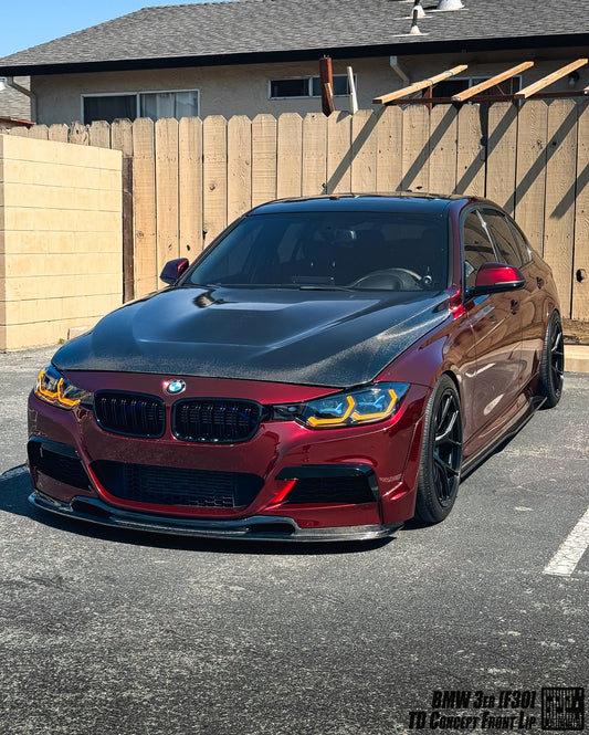 BMW 3 Series M Sport 340i 335i F30 2012 2013 2014 2015 2016 2017 2018 2019 with Aftermarket Parts - V2 Front Bumper Air Diverter Canards & Front Lip Carbon Fiber/FRP from Geex Village