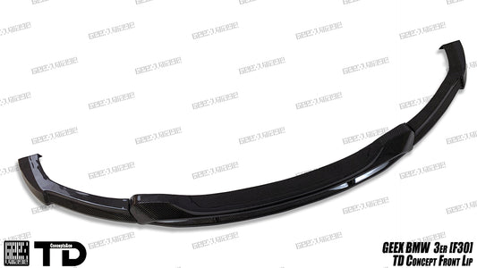 BMW 3 Series M Sport 340i 335i F30 2012 2013 2014 2015 2016 2017 2018 2019 with Aftermarket Parts - V2 Front Bumper Air Diverter Canards & Front Lip Carbon Fiber/FRP from Geex Village