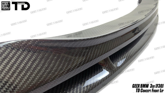BMW 3 Series M Sport 340i 335i F30 2012 2013 2014 2015 2016 2017 2018 2019 with Aftermarket Parts - V2 Front Bumper Air Diverter Canards & Front Lip Carbon Fiber/FRP from Geex Village