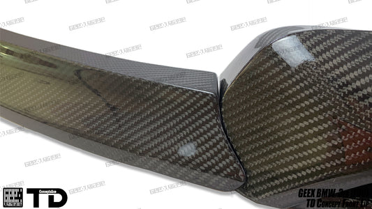 BMW 3 Series M Sport 340i 335i F30 2012 2013 2014 2015 2016 2017 2018 2019 with Aftermarket Parts - V2 Front Bumper Air Diverter Canards & Front Lip Carbon Fiber/FRP from Geex Village