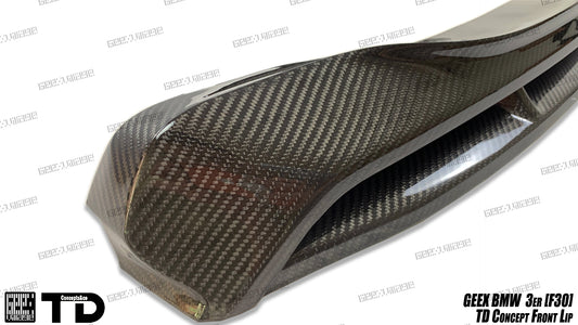BMW 3 Series M Sport 340i 335i F30 2012 2013 2014 2015 2016 2017 2018 2019 with Aftermarket Parts - V2 Front Bumper Air Diverter Canards & Front Lip Carbon Fiber/FRP from Geex Village