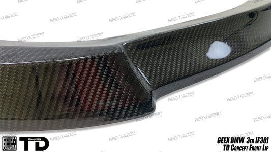 BMW 3 Series M Sport 340i 335i F30 2012 2013 2014 2015 2016 2017 2018 2019 with Aftermarket Parts - V2 Front Bumper Air Diverter Canards & Front Lip Carbon Fiber/FRP from Geex Village