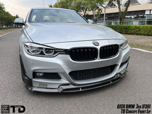 BMW 3 Series M Sport 340i 335i F30 2012 2013 2014 2015 2016 2017 2018 2019 with Aftermarket Parts - V2 Front Bumper Air Diverter Canards & Front Lip Carbon Fiber/FRP from Geex Village