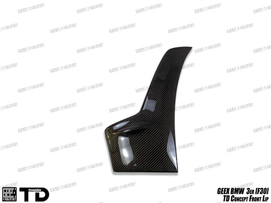 BMW 3 Series M Sport 340i 335i F30 2012 2013 2014 2015 2016 2017 2018 2019 with Aftermarket Parts - V2 Front Bumper Air Diverter Canards & Front Lip Carbon Fiber/FRP from Geex Village