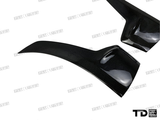 BMW 3 Series M Sport 340i 335i F30 2012 2013 2014 2015 2016 2017 2018 2019 with Aftermarket Parts - V2 Front Bumper Air Diverter Canards & Front Lip Carbon Fiber/FRP from Geex Village