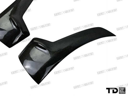 BMW 3 Series M Sport 340i 335i F30 2012 2013 2014 2015 2016 2017 2018 2019 with Aftermarket Parts - V2 Front Bumper Air Diverter Canards & Front Lip Carbon Fiber/FRP from Geex Village