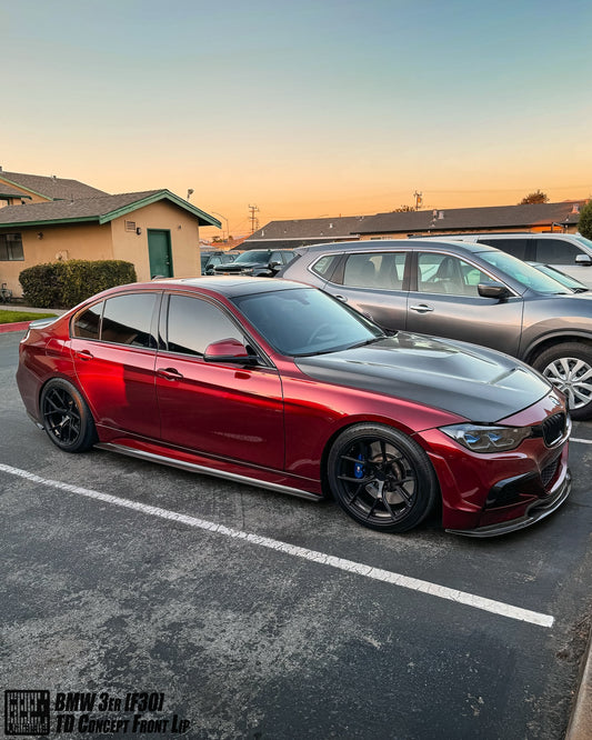 BMW 3 Series M Sport 340i 335i F30 2012 2013 2014 2015 2016 2017 2018 2019 with Aftermarket Parts - V2 Front Bumper Air Diverter Canards & Front Lip Carbon Fiber/FRP from Geex Village