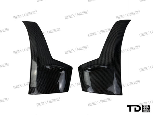 BMW 3 Series M Sport 340i 335i F30 2012 2013 2014 2015 2016 2017 2018 2019 with Aftermarket Parts - V2 Front Bumper Air Diverter Canards & Front Lip Carbon Fiber/FRP from Geex Village