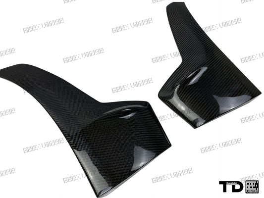 BMW 3 Series M Sport 340i 335i F30 2012 2013 2014 2015 2016 2017 2018 2019 with Aftermarket Parts - V2 Front Bumper Air Diverter Canards & Front Lip Carbon Fiber/FRP from Geex Village