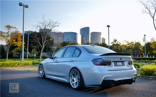 BMW 3 Series M Sport 340i 335i F30 2012 2013 2014 2015 2016 2017 2018 2019 with Aftermarket Parts - Rear Diffuser & Rear Diffuser Undertray Carbon Fiber from Geex Village