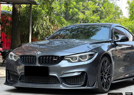 BMW M3CS M3C M3 F81 F80 2014 2015 2016 2017 2018 & M4CS M4C M4 F83 F82 2014 2015 2016 2017 2018 2019 2020 with Aftermarket Parts - Front Lip Carbon Fiber from Geex Village