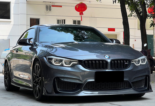 BMW M3CS M3C M3 F81 F80 2014 2015 2016 2017 2018 & M4CS M4C M4 F83 F82 2014 2015 2016 2017 2018 2019 2020 with Aftermarket Parts - Front Lip Carbon Fiber from Geex Village