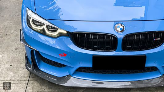 BMW M3CS M3C M3 F81 F80 2014 2015 2016 2017 2018 & M4CS M4C M4 F83 F82 2014 2015 2016 2017 2018 2019 2020 with Aftermarket Parts - Front Lip Carbon Fiber from Geex Village