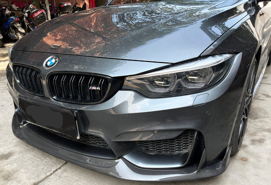 BMW M3CS M3C M3 F81 F80 2014 2015 2016 2017 2018 & M4CS M4C M4 F83 F82 2014 2015 2016 2017 2018 2019 2020 with Aftermarket Parts - Front Lip Carbon Fiber from Geex Village