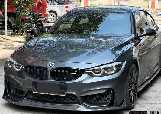BMW M3CS M3C M3 F81 F80 2014 2015 2016 2017 2018 & M4CS M4C M4 F83 F82 2014 2015 2016 2017 2018 2019 2020 with Aftermarket Parts - Front Lip Carbon Fiber from Geex Village