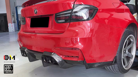 BMW M3CS M3C M3 F81 F80 2014 2015 2016 2017 2018 & M4CS M4C M4 F83 F82 2014 2015 2016 2017 2018 2019 2020 with Aftermarket Parts - Rear Canards Carbon Fiber from Geex Village