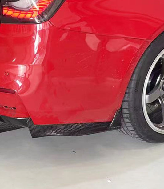 BMW M3CS M3C M3 F81 F80 2014 2015 2016 2017 2018 & M4CS M4C M4 F83 F82 2014 2015 2016 2017 2018 2019 2020 with Aftermarket Parts - Rear Canards Carbon Fiber from Geex Village