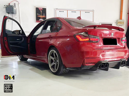 BMW M3CS M3C M3 F81 F80 2014 2015 2016 2017 2018 & M4CS M4C M4 F83 F82 2014 2015 2016 2017 2018 2019 2020 with Aftermarket Parts - Rear Canards Carbon Fiber from Geex Village