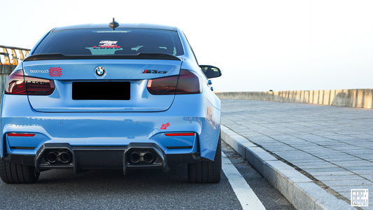 BMW M3CS M3C M3 F81 F80 2014 2015 2016 2017 2018 & M4CS M4C M4 F83 F82 2014 2015 2016 2017 2018 2019 2020 with Aftermarket Parts - Rear Diffuser & Rear Diffuser Undertray Pre-preg Carbon Fiber from Geex Village