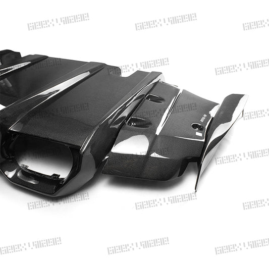 BMW M3CS M3C M3 F81 F80 2014 2015 2016 2017 2018 & M4CS M4C M4 F83 F82 2014 2015 2016 2017 2018 2019 2020 with Aftermarket Parts - Rear Diffuser & Rear Diffuser Undertray Pre-preg Carbon Fiber from Geex Village