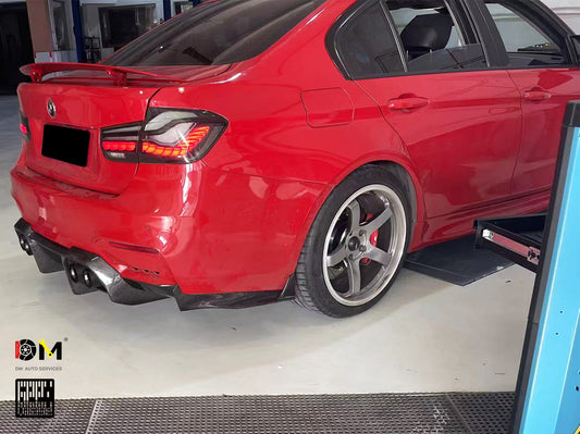 BMW M3CS M3C M3 F81 F80 2014 2015 2016 2017 2018 & M4CS M4C M4 F83 F82 2014 2015 2016 2017 2018 2019 2020 with Aftermarket Parts - Rear Diffuser & Rear Diffuser Undertray Pre-preg Carbon Fiber from Geex Village