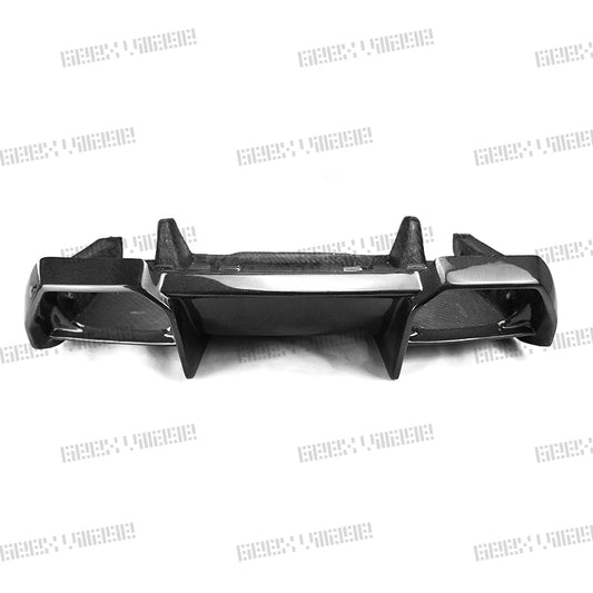 BMW M3CS M3C M3 F81 F80 2014 2015 2016 2017 2018 & M4CS M4C M4 F83 F82 2014 2015 2016 2017 2018 2019 2020 with Aftermarket Parts - Rear Diffuser & Rear Diffuser Undertray Pre-preg Carbon Fiber from Geex Village