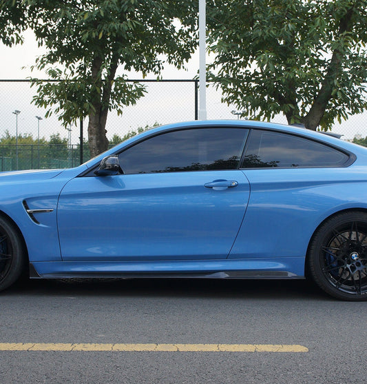 BMW M3CS M3C M3 F81 F80 2014 2015 2016 2017 2018 & M4CS M4C M4 F83 F82 2014 2015 2016 2017 2018 2019 2020 with Aftermarket Parts - Side Skirts Carbon Fiber from Geex Village