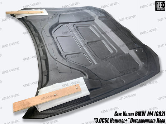 BMW M3CS M3C M3 G80 G81 2021-ON & M4CSL M4CS M4C M4 G82 G83 2021-ON with Aftermarket Parts - Hommage+ Hood Carbon Fiber from Geex Village