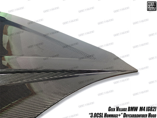 BMW M3CS M3C M3 G80 G81 2021-ON & M4CSL M4CS M4C M4 G82 G83 2021-ON with Aftermarket Parts - Hommage+ Hood Carbon Fiber from Geex Village