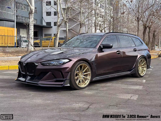 BMW M3CS M3C M3 G80 G81 2021-ON with Aftermarket Parts - Hommage+ Front Fenders Carbon Fiber from Geex Village