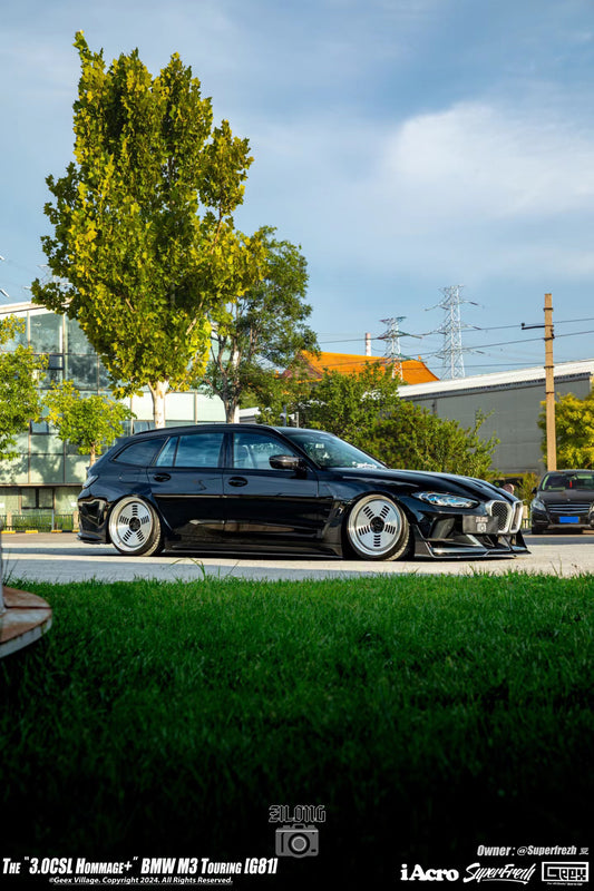 BMW M3CS M3C M3 G80 G81 2021-ON with Aftermarket Parts - Hommage+ Front Fenders Carbon Fiber from Geex Village